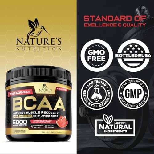 Muscle Recovery Drink Powder with BCAA, L-Glutamine & Amino Acids - Best Muscle Recovery Supplements for Post Workout - Sugar Free, Branched Chain Amino Acid Supplement for Women & Men - 45 Servings - Image 4
