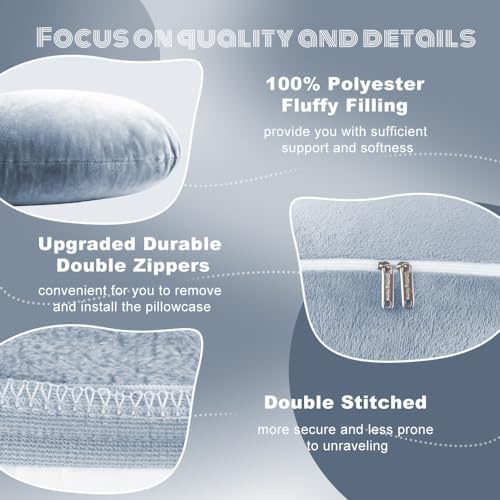 Chilling Home Pregnancy Pillows - U Shaped Maternity Pillow for Pregnant Women with Velvet Removable Cover - 55 inch Pregnancy Pillows for Sleeping - Body Pillows for Adults Full Support - Grey - Image 4
