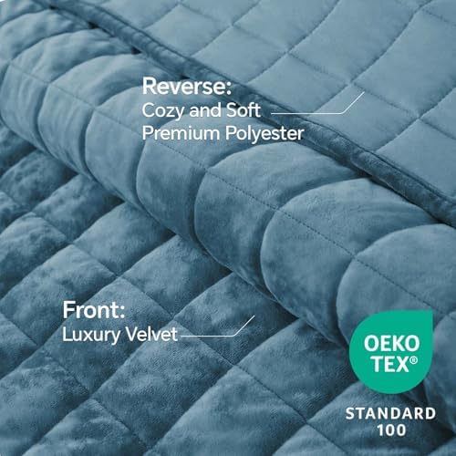 BEDELITE Velvet Quilt Set King Size, Luxury Velvet Comforter Bedding - Image 3