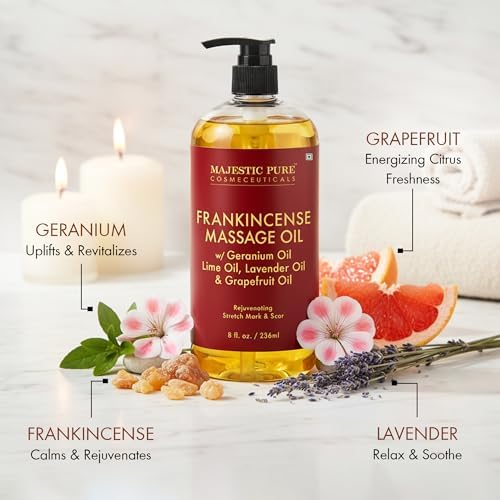 Majestic Pure Frankincense Massage Oil, Aromatherapy Body Oil, 8 Fl Oz - Image 4