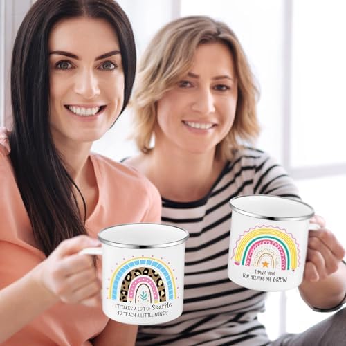 18 Pcs Teacher Christmas Appreciation Gifts Set for Women, 2026 Christmas Thank You Gifts Makeup Bags Enamel Mugs Socks Bulk Present for Teacher's Day Merry Xmas - Image 3