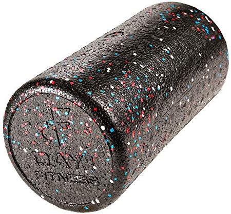 Day 1 Fitness High Density Muscle Foam Rollers - Sports Massage Rollers for Stretching, Physical Therapy, Deep Tissue, Myofascial Release - Ideal for Exercise and Pain Relief – USA Speckled, 12” by Day+1+Fitness