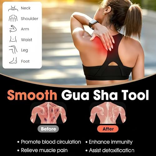 Ergonomic Deep Tissue Massage Tool, Metal Trigger Point Gua Sha Scraper for Full Body Myofascial Release, FSA Eligible Acupressure Thumb Saver Tool for Neck, Back & Muscle Knot Relief - Image 2