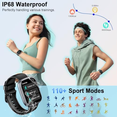 Smart Watch (Answer/Make Calls), 1.91"HD Smartwatch for Men Women Heart Rate/Sleep Monitor/Pedometer/Calories, New Fitness Watch with 113+ Sport Modes, Running Watch IP68 Waterproof for Android iOS - Image 7