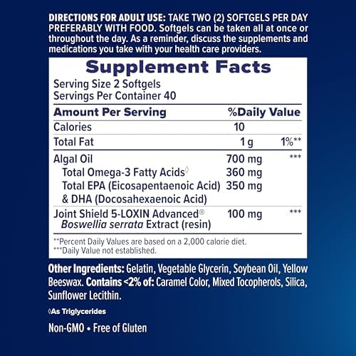 Osteo Bi-Flex Advanced Omega-3 Joint Complex Algae Oil Supplement, 80 Ct - Image 5