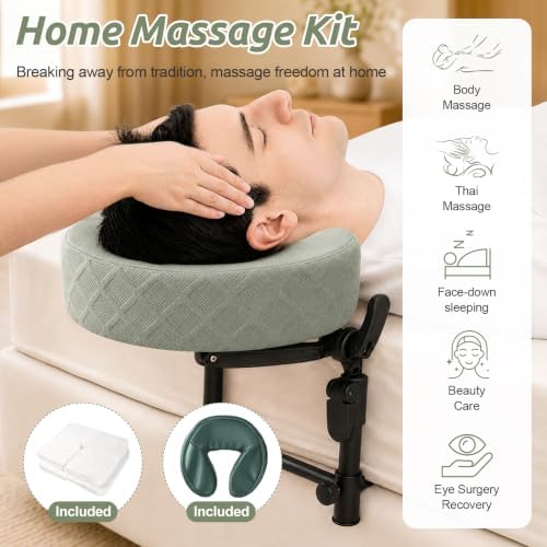 Massage Headrest for Bed, Head Holder & Face Cradle with Face Down Pillow - Image 2