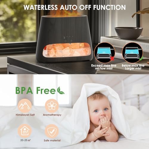 SALKING 2-in-1 Essential Oil Diffuser for Home, 150ml Salt Lamp Diffuser - Image 5