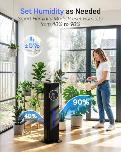LACIDOLL Humidifiers for Bedroom 500 sq ft, 2.1Gal/8L Humidifier large room - Image 5