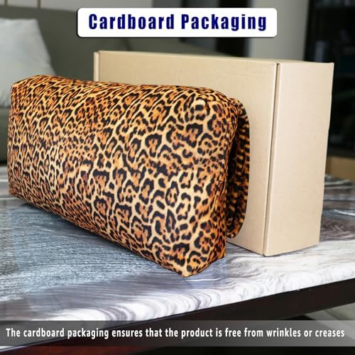 Adjustable Headrest Pillow for Recliners and Armchairs - Non-Slip Velvet Cushion for Neck Support and Pain Relief (Leopard) - Image 2
