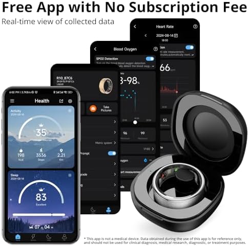 COLMI R10 Smart Ring, Sleep Health & Skin Temperature & 5ATM(Silver, 7) - Image 5