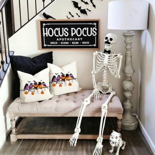 RABUSOFA Halloween Pillow Covers 18x18 Inch Halloween Decorations for Home - Image 5