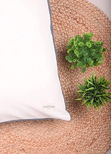 Trade Star 100% Cotton Mudcloth Lumbar Throw Pillow Cover Indian Body Pillow Shams Lumbar Rustic Farmhouse Spring Mudcloth Breathable Handloomed Bedding Decor (Dark Grey Blossom 14X36 INCHES) - Image 6