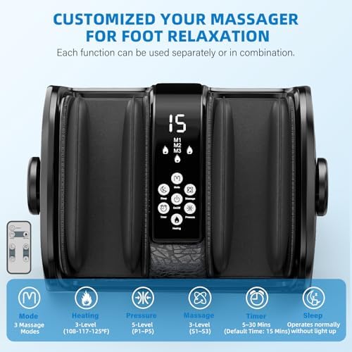 CARESKYpro HSA Store FSA Eligible Foot Massager with Heat, 3 Heating Therapy 5 Intensity, Deep Kneading Rolling for Calf-Feet-Arm Circulation, Plantar Fasciitis and Pain Relief - Image 2