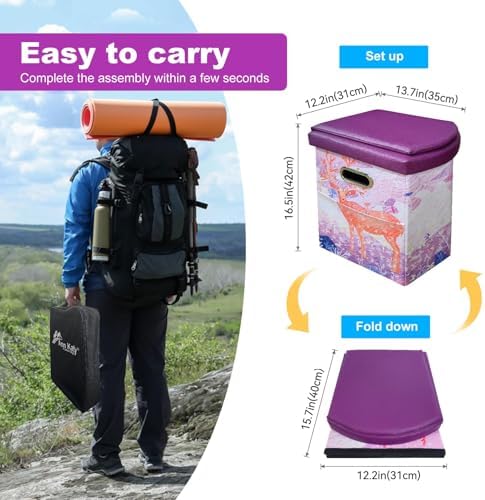 Ann Katy XL Portable Camping Toilet for Adults,Lightweight Folding Potty - Image 3