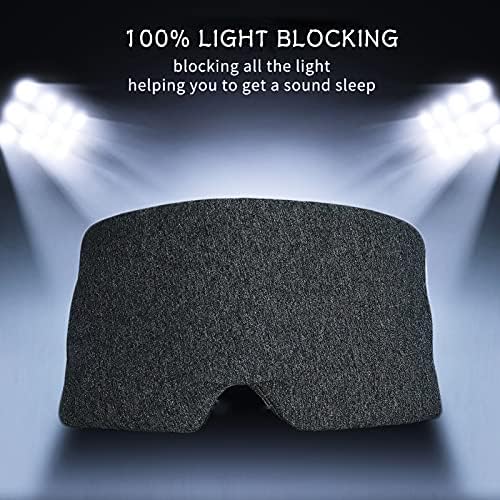 SUWEISHI 2 Pack 100% Cotton Ultra Soft Sleep Mask, Zero Pressure Natural Smooth Eye Cover with Adjustable Strap, Ultimate Sleeping Aid, Blocks Light, Comfortable Blindfold for Airplane/Nap/Travel - Image 4