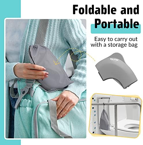 Maliton Foldable Travel Potty Training Seat for Toddlers with Splash Guard - Image 6