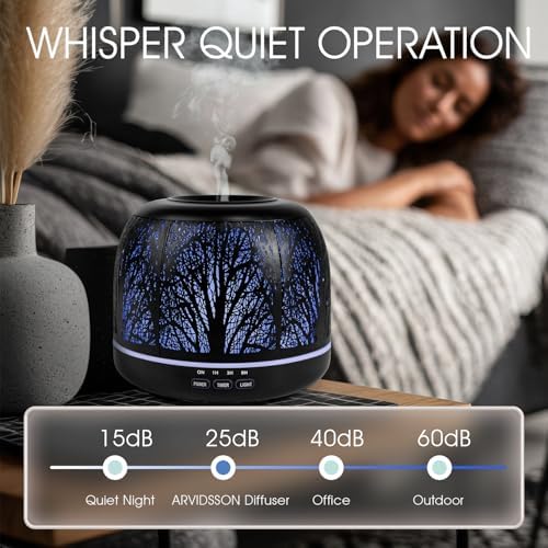 ARVIDSSON 500ml Essential Oil Diffuser, Metal Ultrasonic Diffuser for Home - Image 6