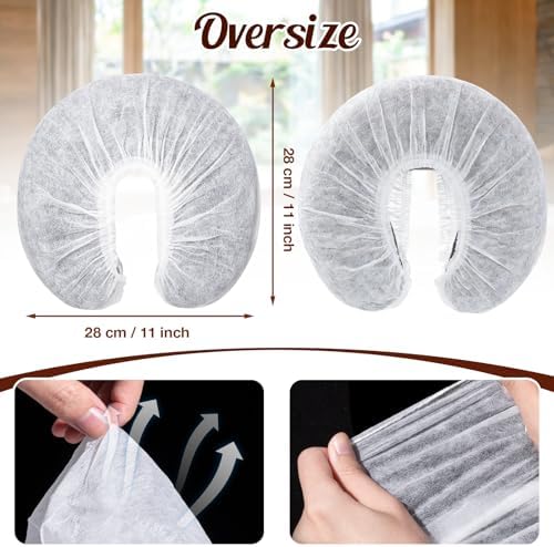 100PCS Disposable Face Cradle Covers, Face Rest Covers for Massage Table - Image 5