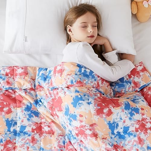 L'AGRATY Weighted Blanket - 36"x48" 5lbs Microfiber Material with Glass Beads Small Blanket for All-Season Summer Fall Winter Soft Thick by LAGRATY