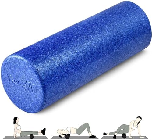 Yes4All High-Density EPP Round Back Roller Foam, Exercise Foam Roller for Yoga, & Pilates, Multiple Sizes and Colours, Blue - 18 inches by Unknown