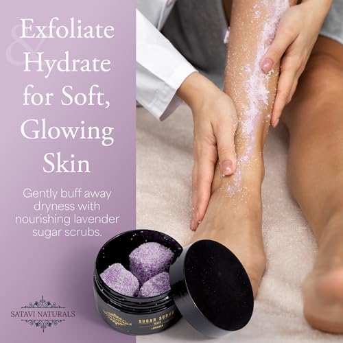 Spa Gift Set for Women – Lavender Aromatherapy Shower Steamers, Sugar Scrub, 24K Gold Eye Masks & Steam Eye Mask | Self Care & Relaxation Gift Box for Stress Relief at Home - Image 3