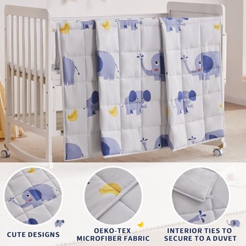 anfie Weighted Blanket(40"x60" 7lbs) Weighted Blanket Cooling Blanket for Resting,Throw Size Breathable Blanket with Premium Glass Bead(Grey Elephant) - Image 5