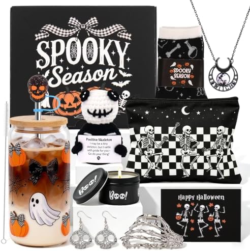 13pcs Boo Basket Stuffers With Skeleton Accessories For Women by Hincoogifts