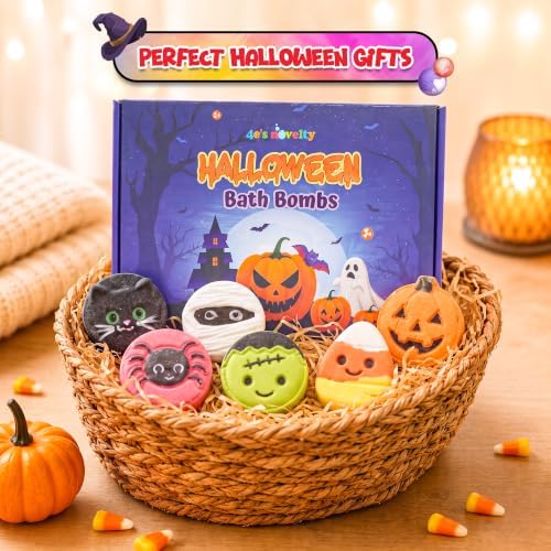 Halloween Bath Bombs, 6 Spooky Designs, Fizzing Bath Bomb Gift Set - Image 3