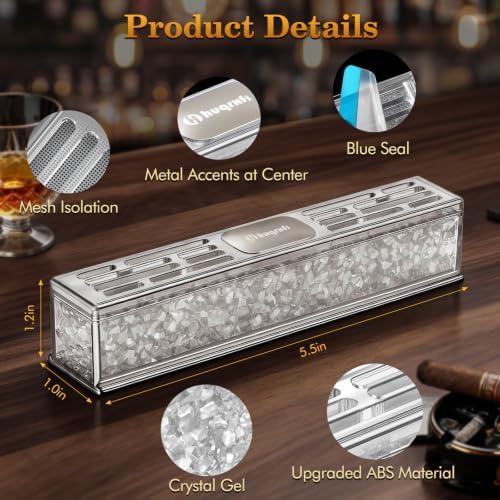 Pre-Filled Cigar Humidifier – Ready-to-Use Crystal Gel Humidifier, Cigar Humidor Accessories, Maintains Ideal 65-70% Cigars Humidity - Image 2