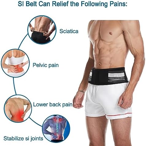 Paskyee Sciatica Belt, Sacroiliac Hip Band for Men Women - Sciatic, Lower Back, Si Joint, Pelvic pain Relief Plus - Image 2