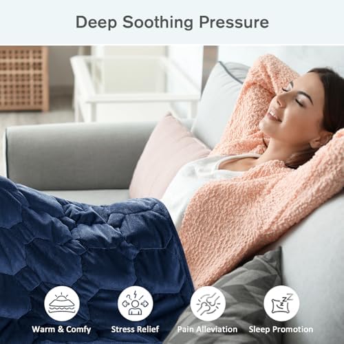 Topblan Weighted Lap Blanket Pad 7lbs for Adults, 29 x 24 Small for Travel - Image 2