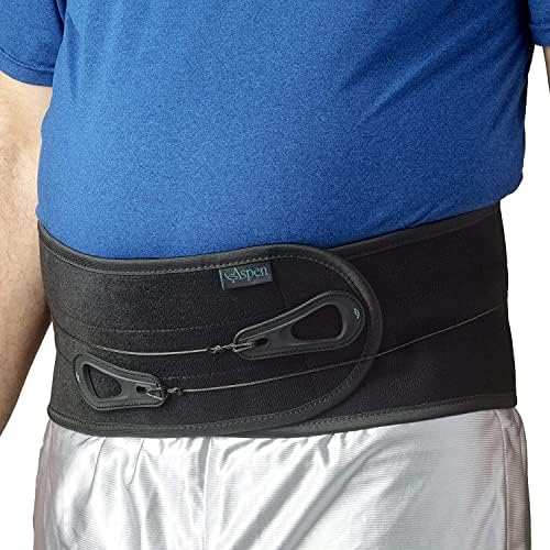 ASPEN Lumbar Support Back Brace, Patented Pulley System for Targeted Compression, Braces for Lower Back Pain Relief, for Men & Women, X-Small 21"-27" by ASPEN