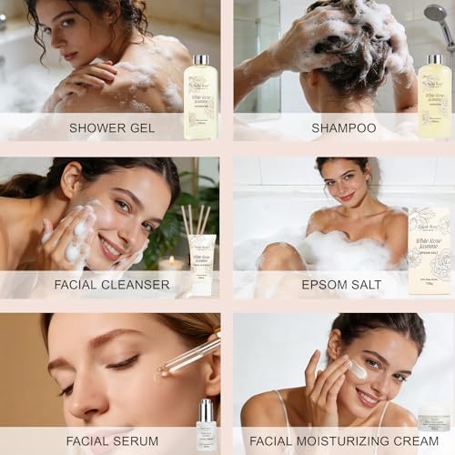 37Pcs Rose Jasmine Bath and Body Gift Basket, Facial Skin Care Set, Spa Kit - Image 6
