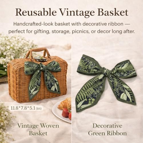 14-Piece Vintage Birthday Gift for Women, Relaxing Spa Care Package with Blanket, Self-Care Gift Basket for Women, Wife, Sister, Best Friend - Image 4