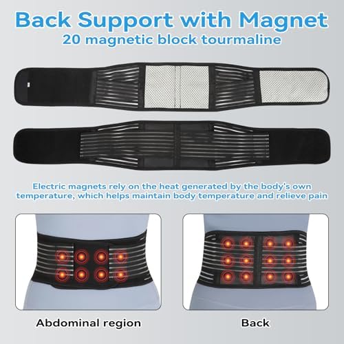 Back Support with Magnet, Tourmaline Back Braces for Lower Back Pain Relief - Image 6