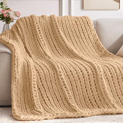 Negwoo Chunky Knit Throw Blanket, Knitted Throw Chenille Yarn, 80"*90" by Unknown