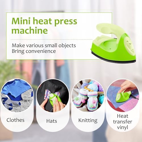 Honoson Mini Craft Iron with Charging Base Tiny,Green Series - Image 5