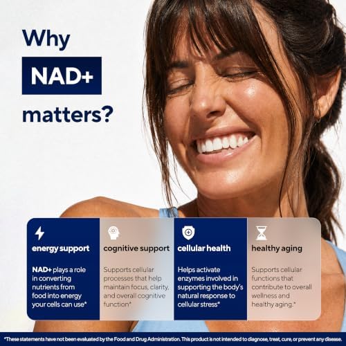 VitaUp NAD+ Resveratrol Supplement - USA Made Trans Resveratrol NAD Supplement 650mg - Nicotinamide Adenine Dinucleotide Capsules for Healthy Aging, Energy & Focus Support - 60 Count - Image 4