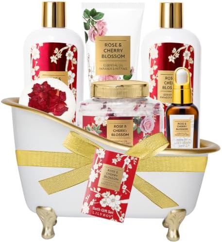 Spa Gifts for Mom, Birthday Gifts - 7Pcs Perfect Bath Gift Set for Women by LILYROY