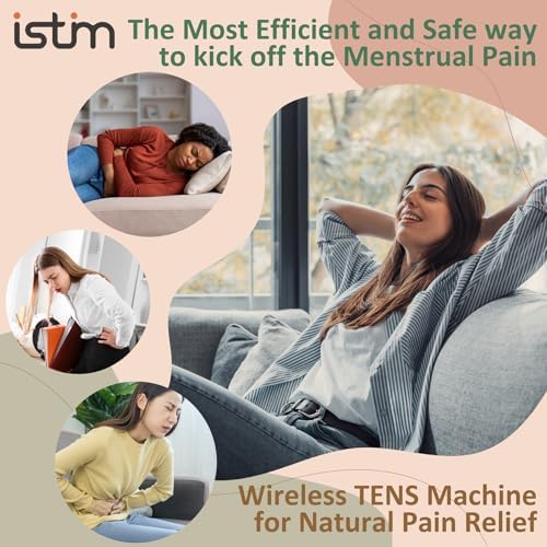 iStim S1 Wireless TENS Unit for Menstrual Relief – Period Pain Relief Device for Period Cramps and Back Pain, TENS Machine with Heat, Rechargeable Drug-Free TENS Massager with Japanese Gel Pads - Image 4