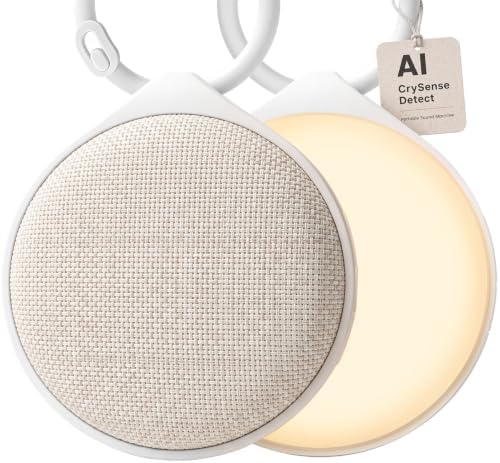 Glocusent Sound Machine Baby CrySense with 35 Non-Looping Soothing Sounds by GLOCUSENT