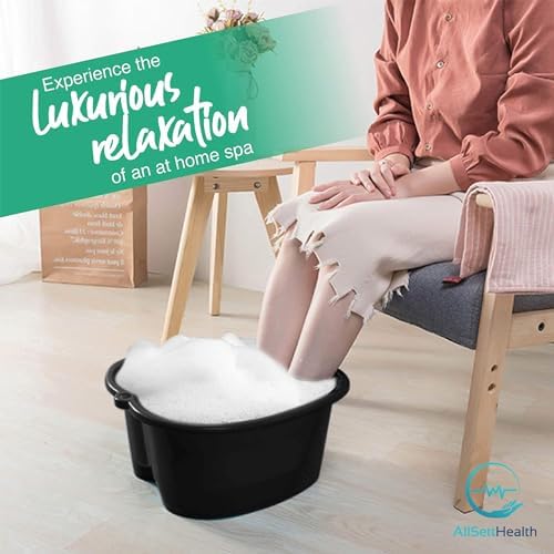AllSett Health Foot Soaking Bath Basin – Large Size for Soaking Feet | Pedicure and Massager Tub for At Home Spa Treatment | Callus, Fungus, Dead Skin Remover - Image 2