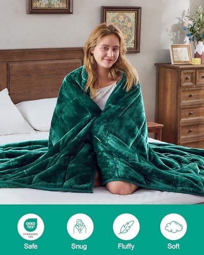 Ultra Soft Sherpa Weighted Blanket for Adults, 48"x72" 15lbs Heavy Blankets - Image 6