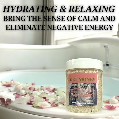 Get Money Bath Salts – Dead Sea Salt Bath Soak for Abundance, Confidence, Spiritual Cleansing & Ritual Use 12oz - Image 3