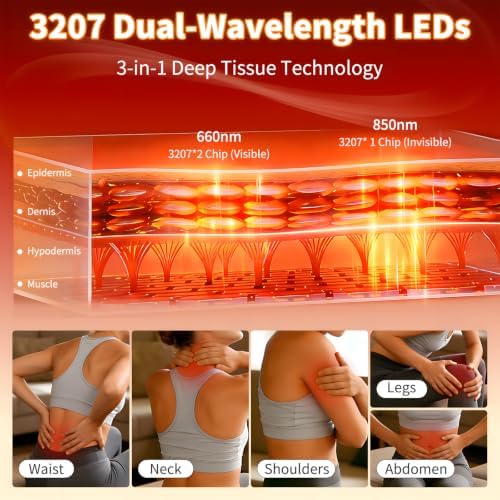 Full Body Red Light Therapy Mat with 3207 LEDs, 74.8" x 36" - Image 2