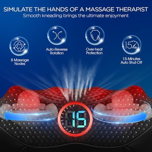 VOYOR-HEALTH Shiatsu Neck and Back Massager with Heat for Home, Car, Office - Image 5