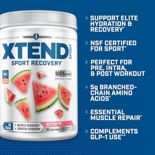 Xtend Sport BCAA Powder for Recovery, Watermelon, 30 Servings - Image 3