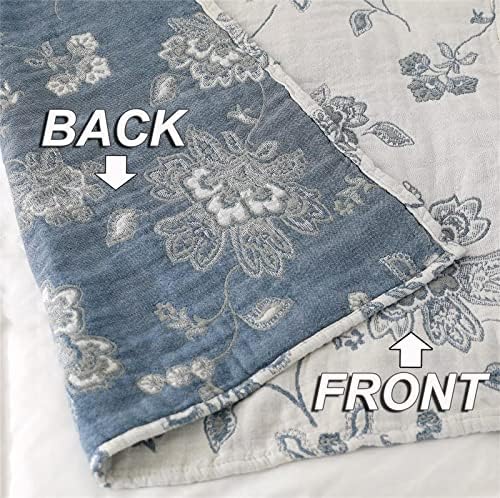 MSGKV Boho Throw Blanket 80"x90" 100% Cotton Reversible Throw Couch Bed - Image 5