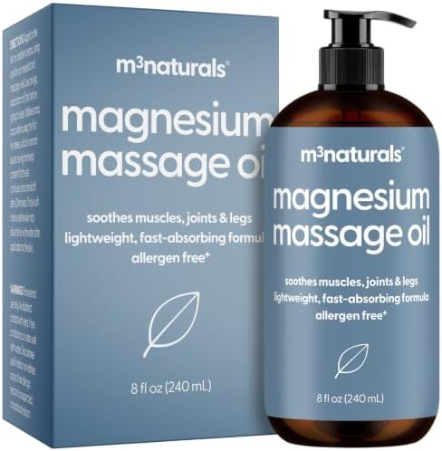 Magnesium Massage Oil for Sore Muscles & Leg Cramps 8 fl oz by M3 - Image 2