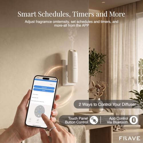 Lumix Diffuser, Plug-in Waterless Diffuser for Essential Oils, Smart Bluetooth App Control, Covers Up to 320 sqft 100ml Capacity, Home Office Hotel Scent Diffuser, Cold Air Technology, White - Image 5